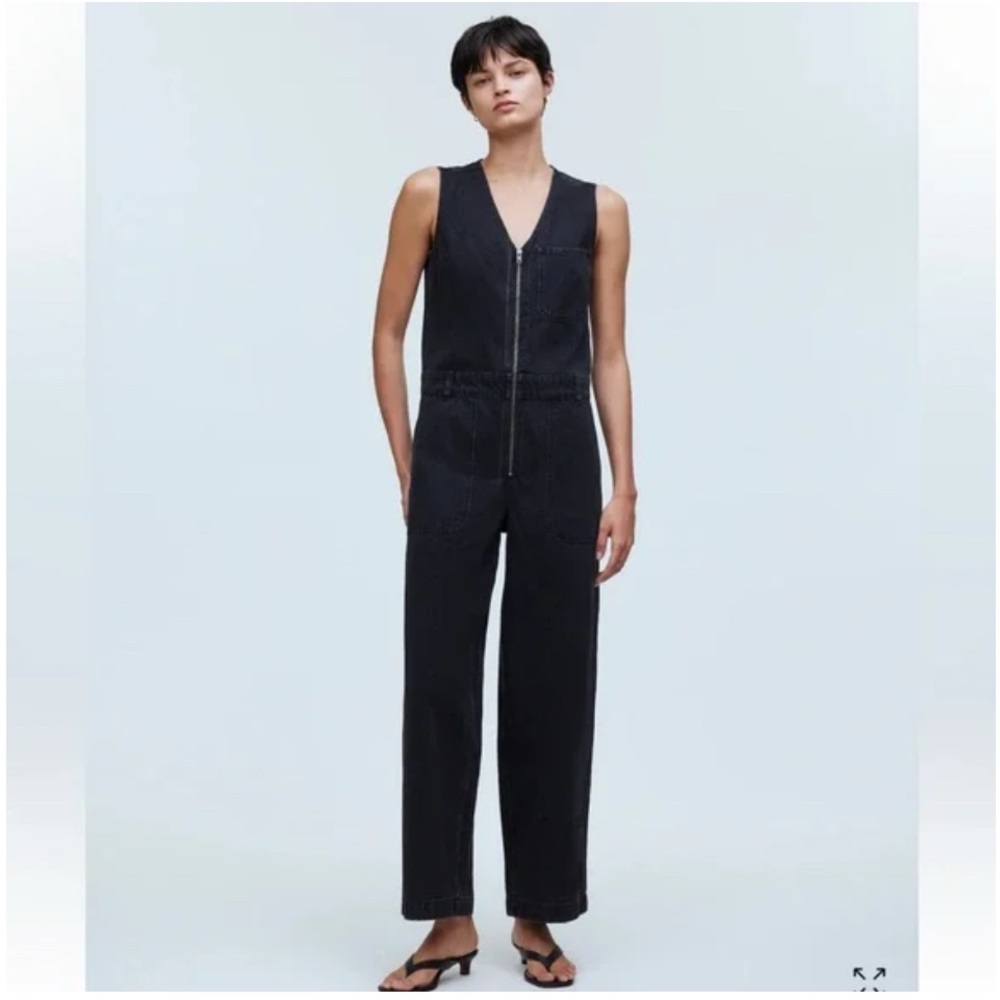NWT Madewell Sleeveless Zip Front Jumpsuit Medium